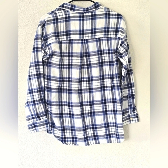 Old navy women's long sleeves shirt, medium size good condition plaid - Picture 4 of 10
